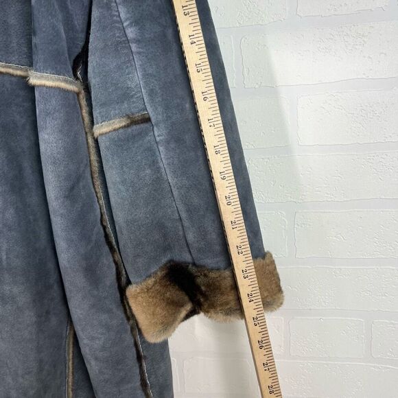 Marvin Richards Unisex Penny Lane Jacket Size XL Suede Leather Faux Fur - Picture 8 of 16